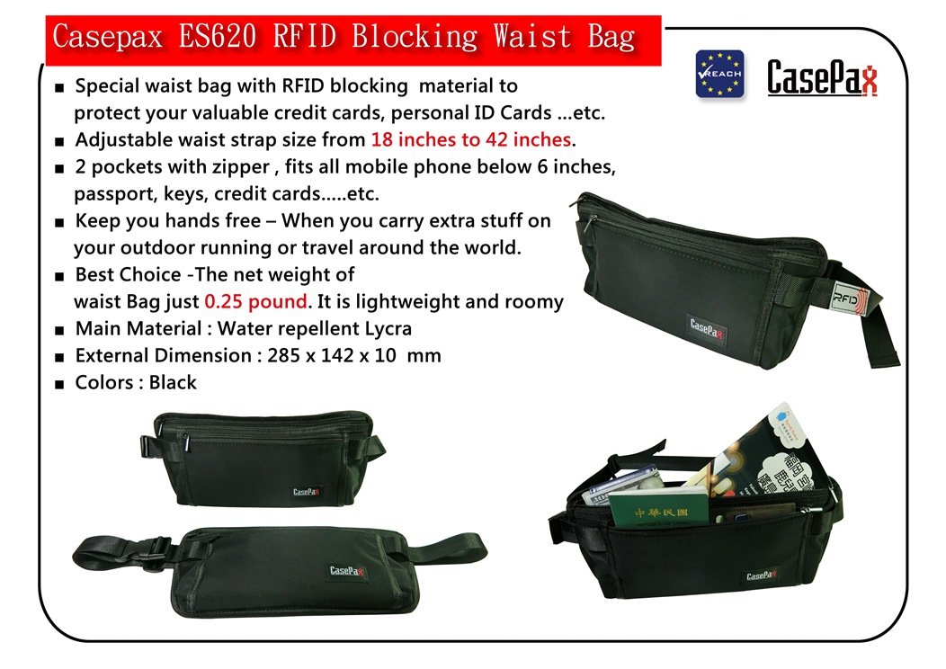 ES-620 RFID Blocking Waist Bag